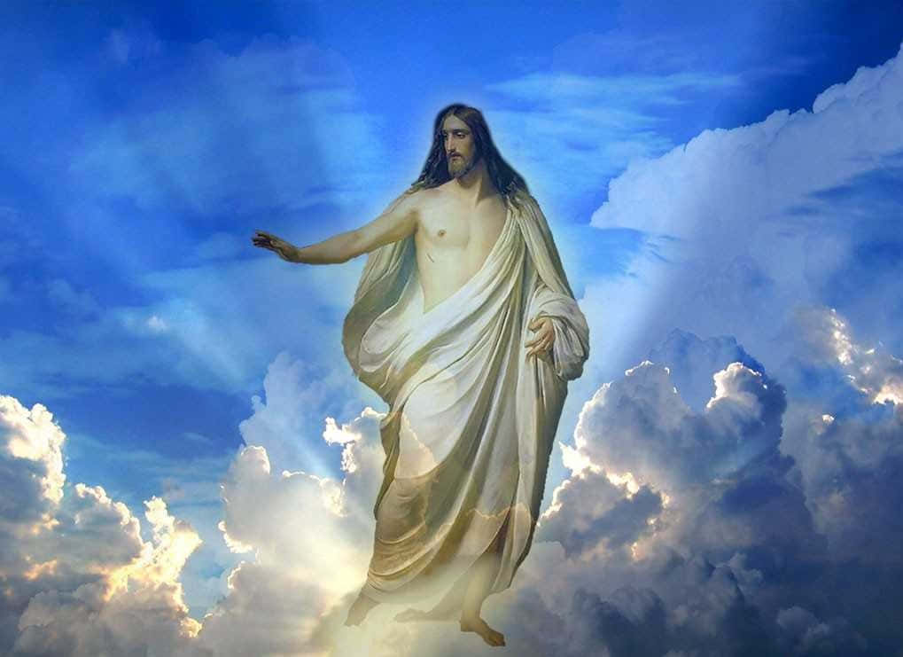 Jesus Kristus Skinne I Himlen Billedtekstur