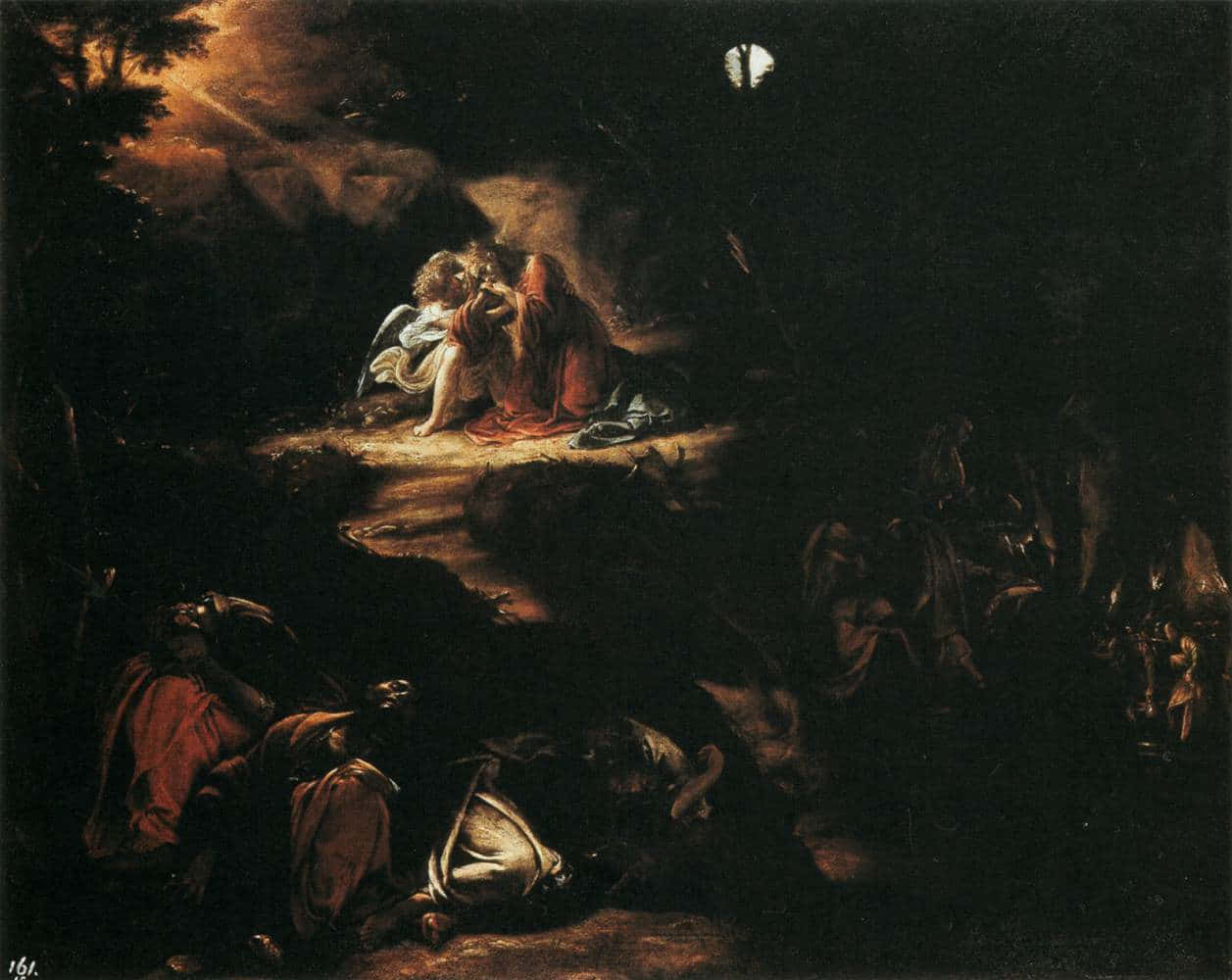 Jesus Praying in the Wilderness Wallpaper