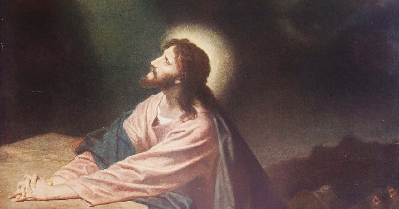 Unserherr Jesus Beim Beten. Wallpaper