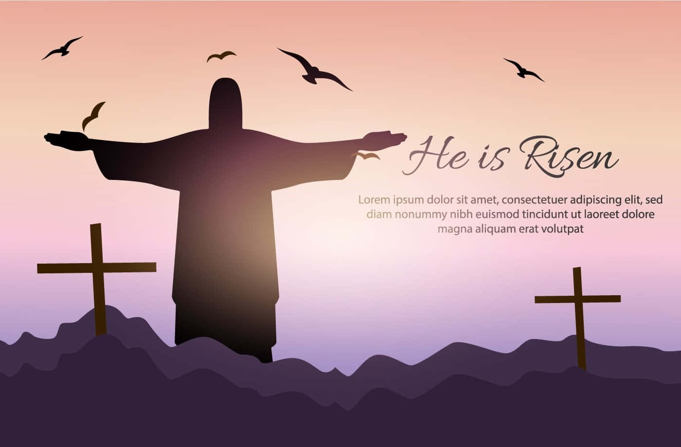 Jesus Christ Triumphantly Rises from the Grave Wallpaper