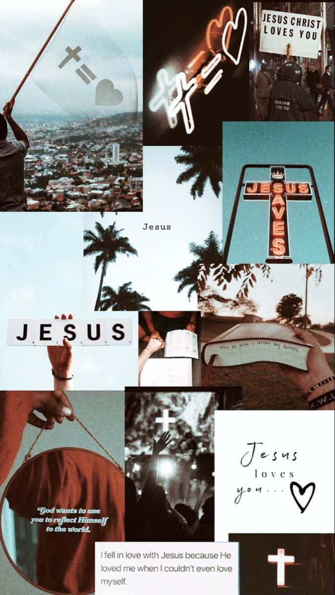 Jesus frelser - bringer os uendelig håb og liv. Wallpaper