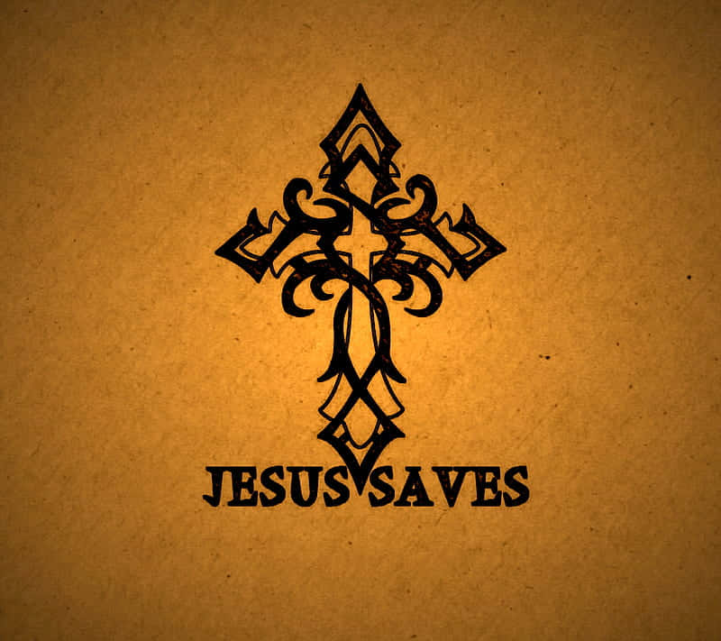 Upplevfrälsning Genom Jesus Kristus Som Räddar Oss Från Våra Synder. Wallpaper