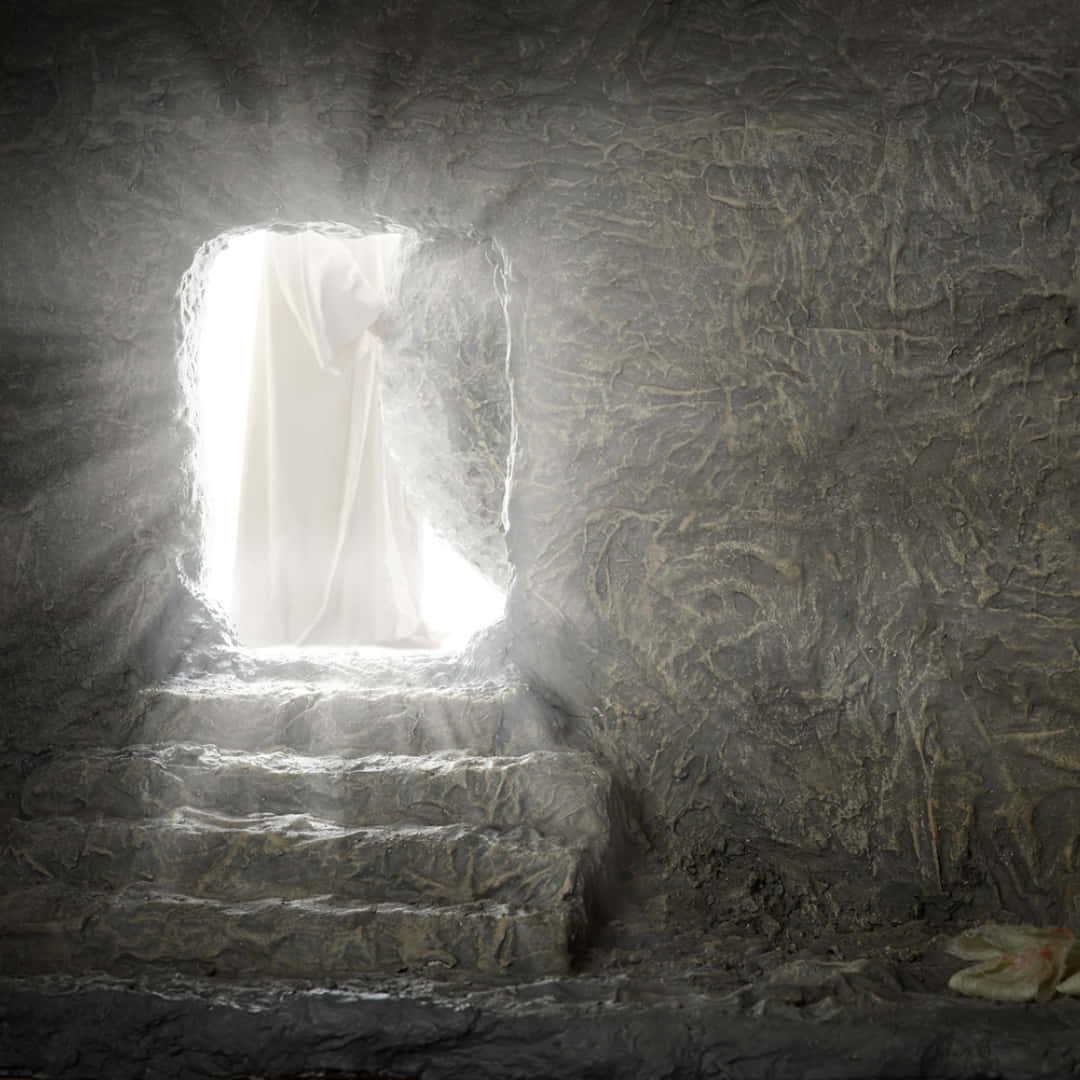 Immaginein Bianco E Nero Della Tomba Della Resurrezione Di Gesù.