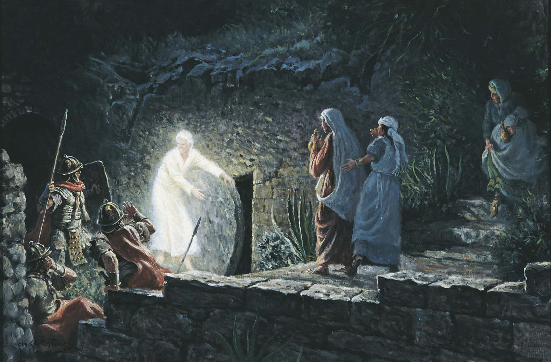 Immaginedell'apertura Dell'angelo Della Tomba Di Gesù
