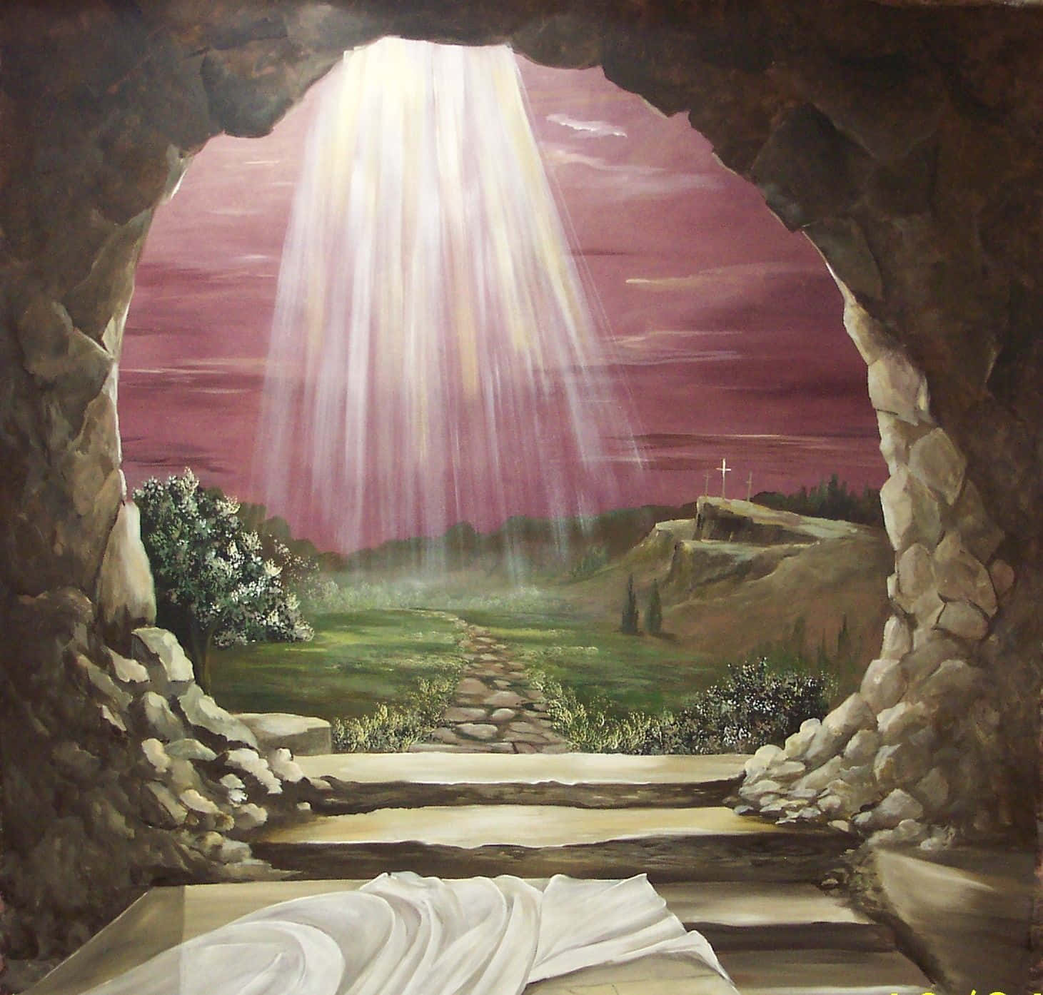 Jesus Tomb Digital Artwork Picture