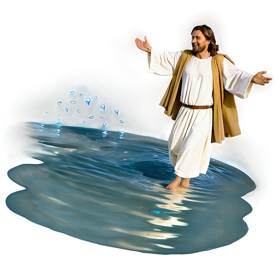 Jesus Walking On Water Png Qgo34 PNG