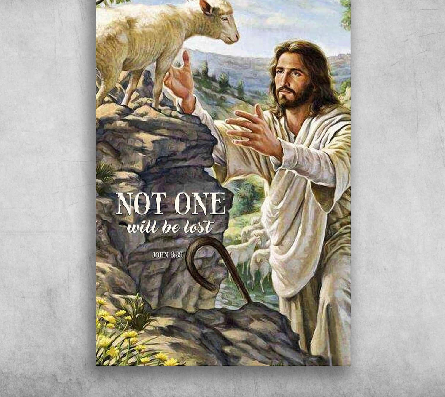 Download Jesus Christ lovingly caring for His sheep Wallpaper ...