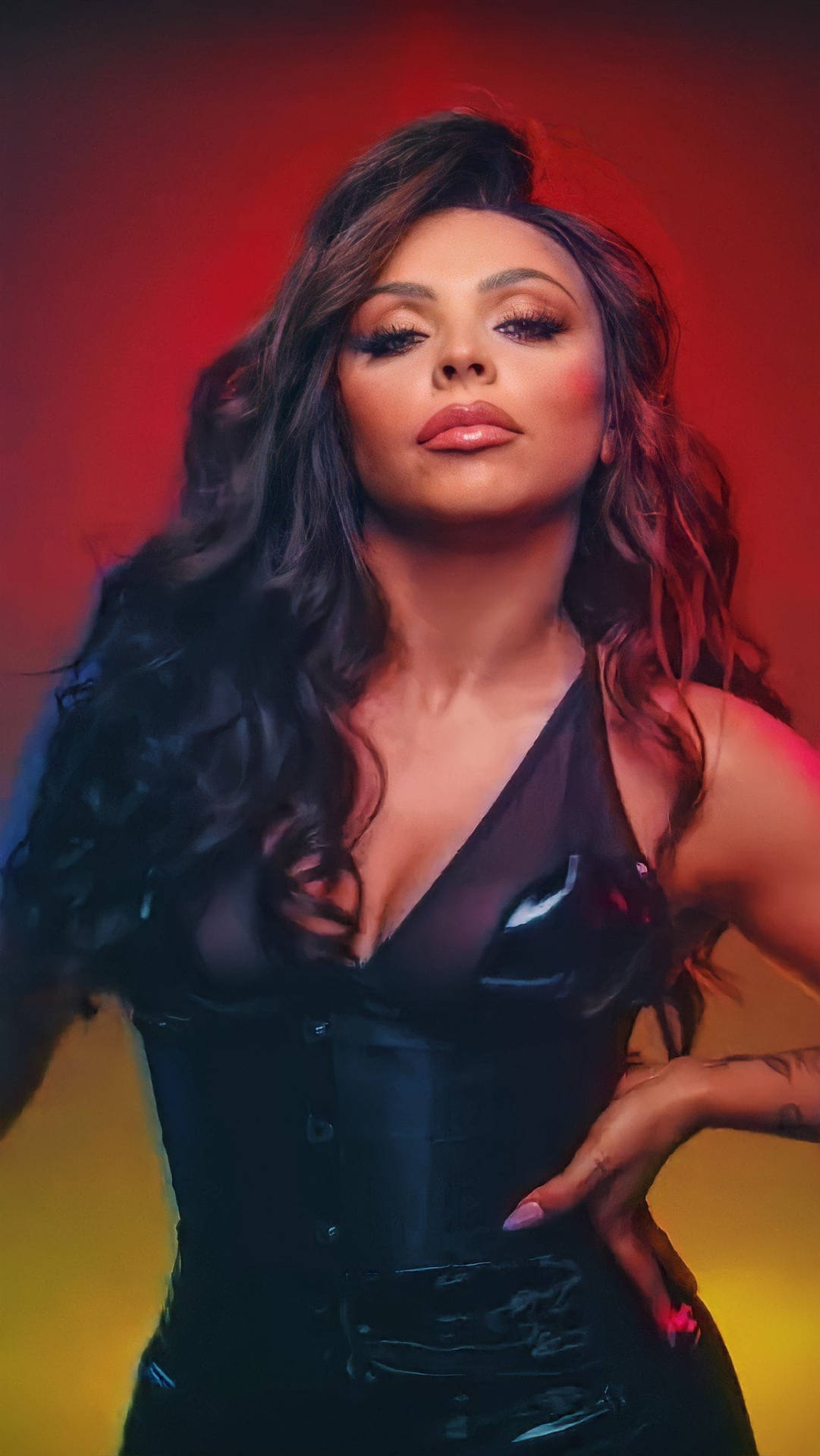 Jesy Nelson Body Fitted Suit Background