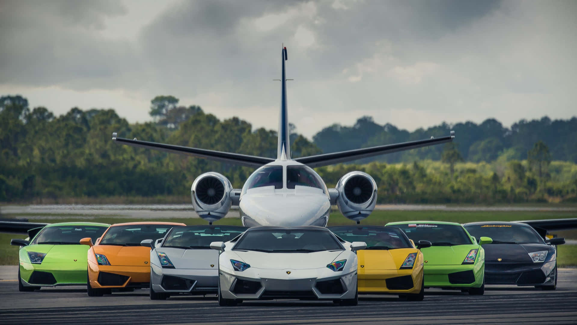 “Driving on a Private Jet and Experiencing Luxury” Wallpaper