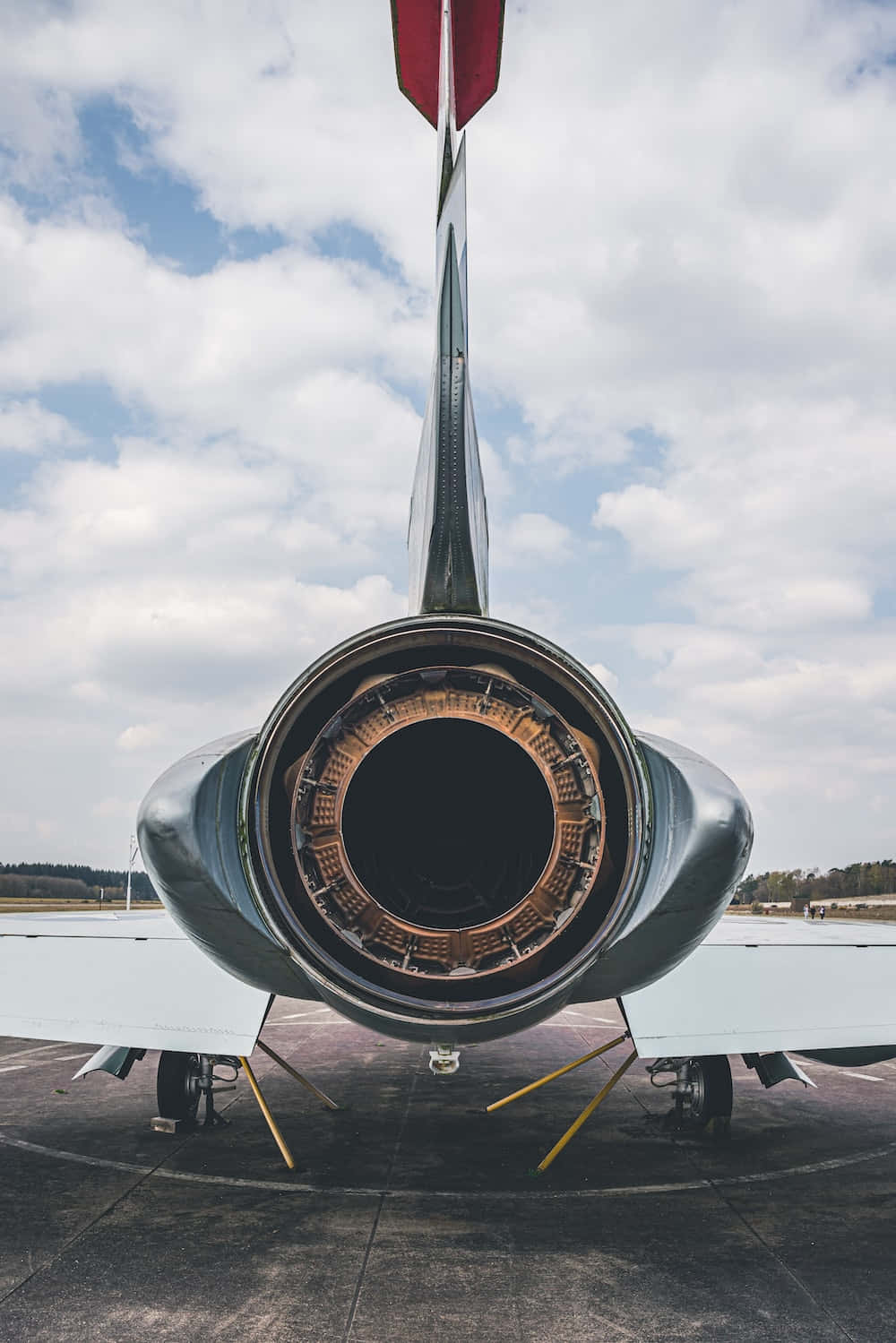 Close-up of a powerful jet engine Wallpaper