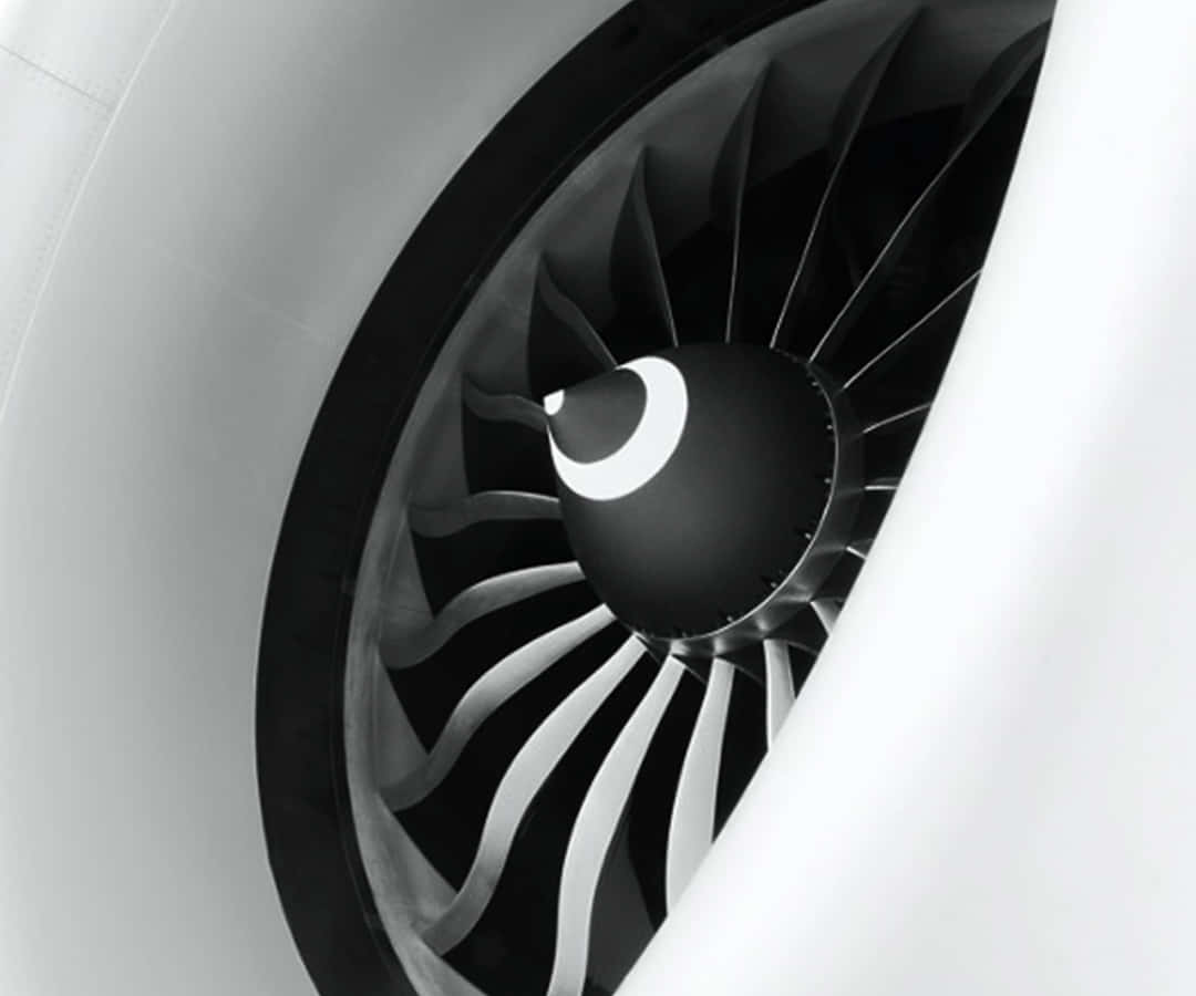 Powerful Jet Engine in Action Wallpaper