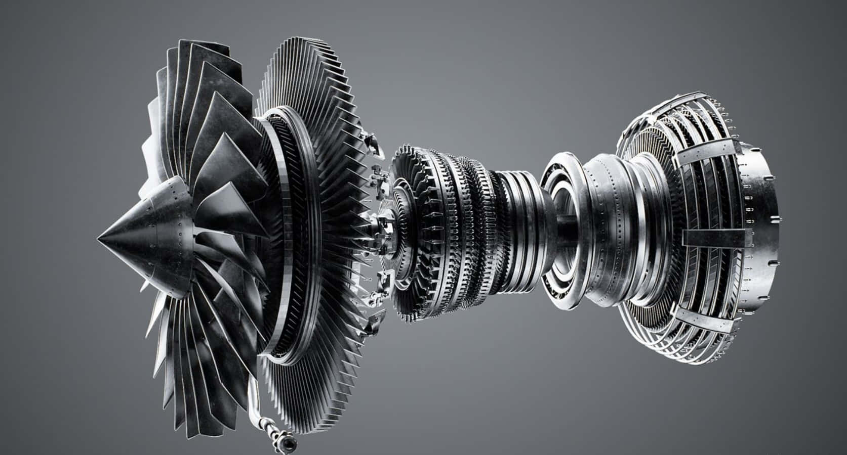 Powerful Jet Engine in Operation Wallpaper