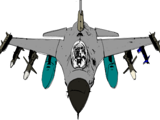 Jet Fighter Head On Illustration PNG