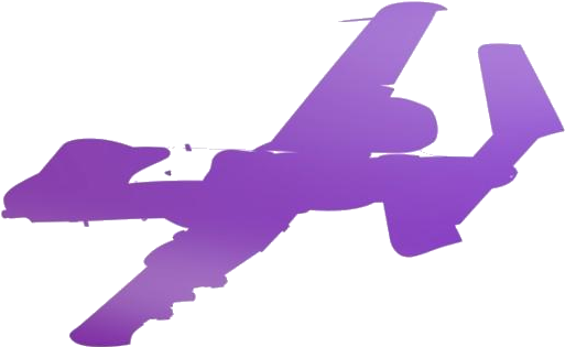 Jet Fighter Silhouette Purple PNG