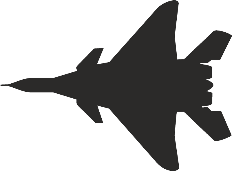 Jet Fighter Silhouette Vector PNG
