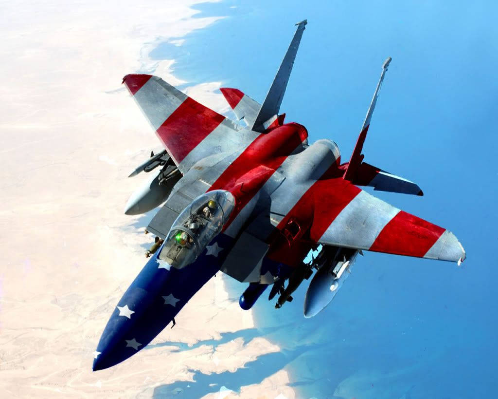Jet With American Flag Colours