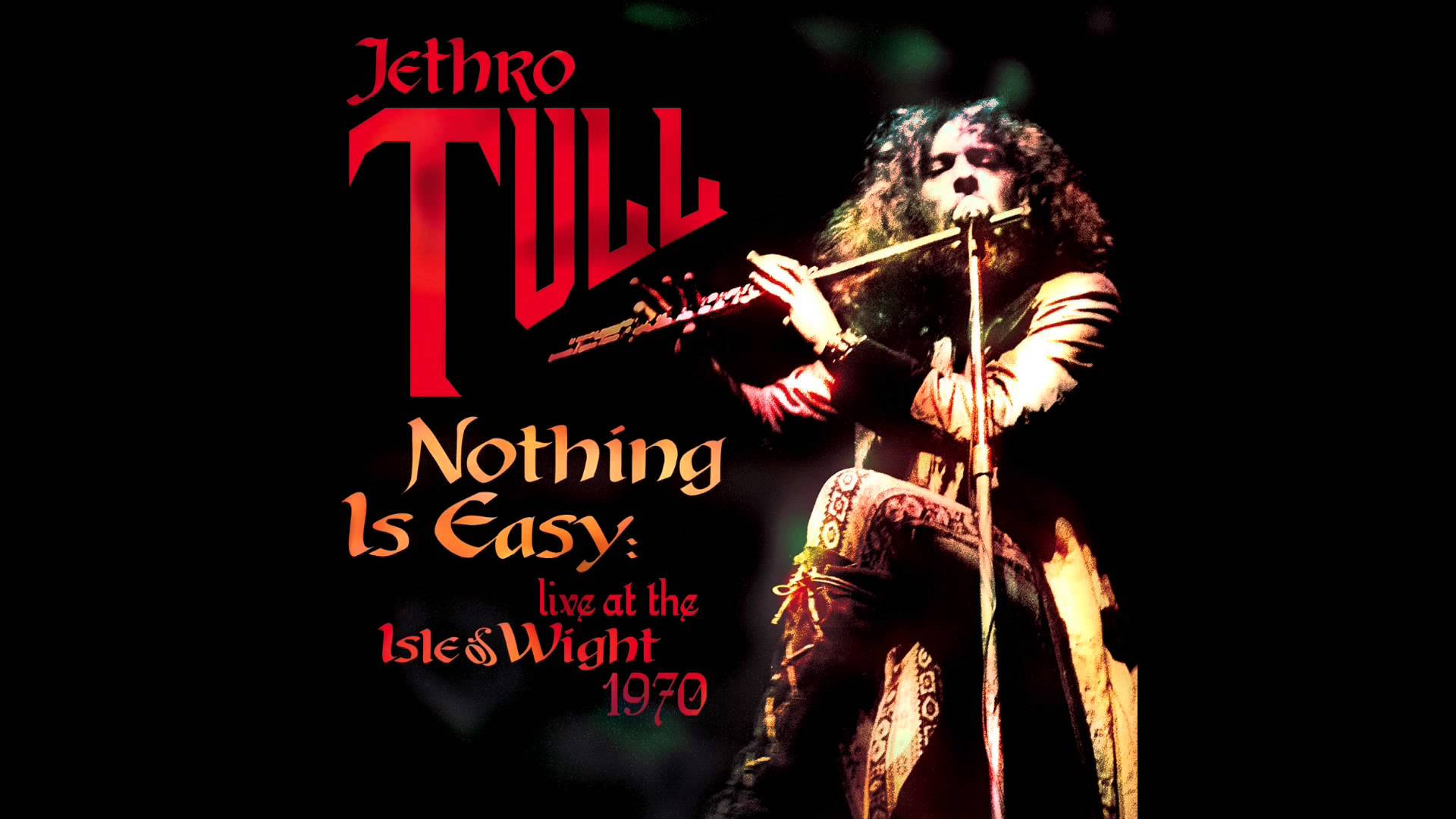 Iconic Jethro Tull 1970 concert poster live at Nothing Is Easy Wallpaper