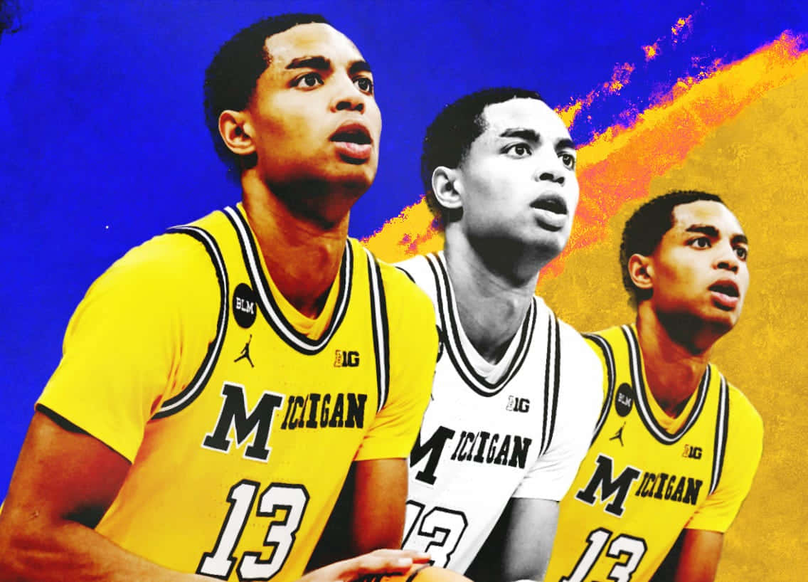 Jett Howard Michigan Basketball Triptych Wallpaper