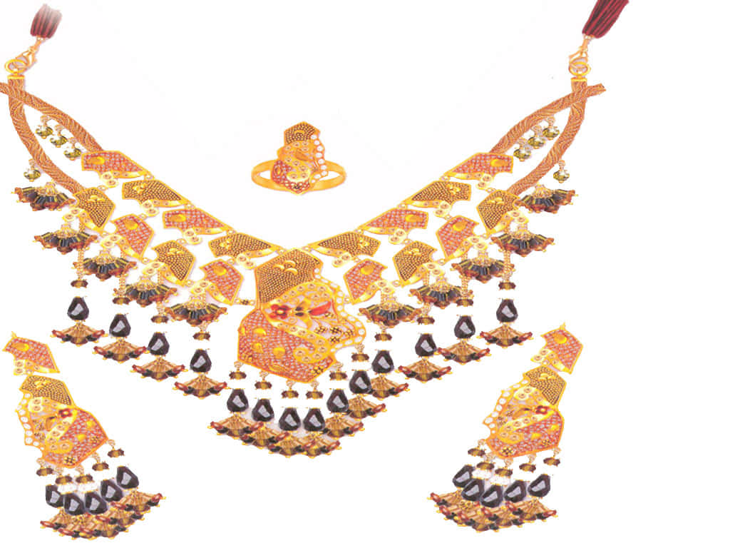 Stunning jewelry design featuring opulent gems. Wallpaper