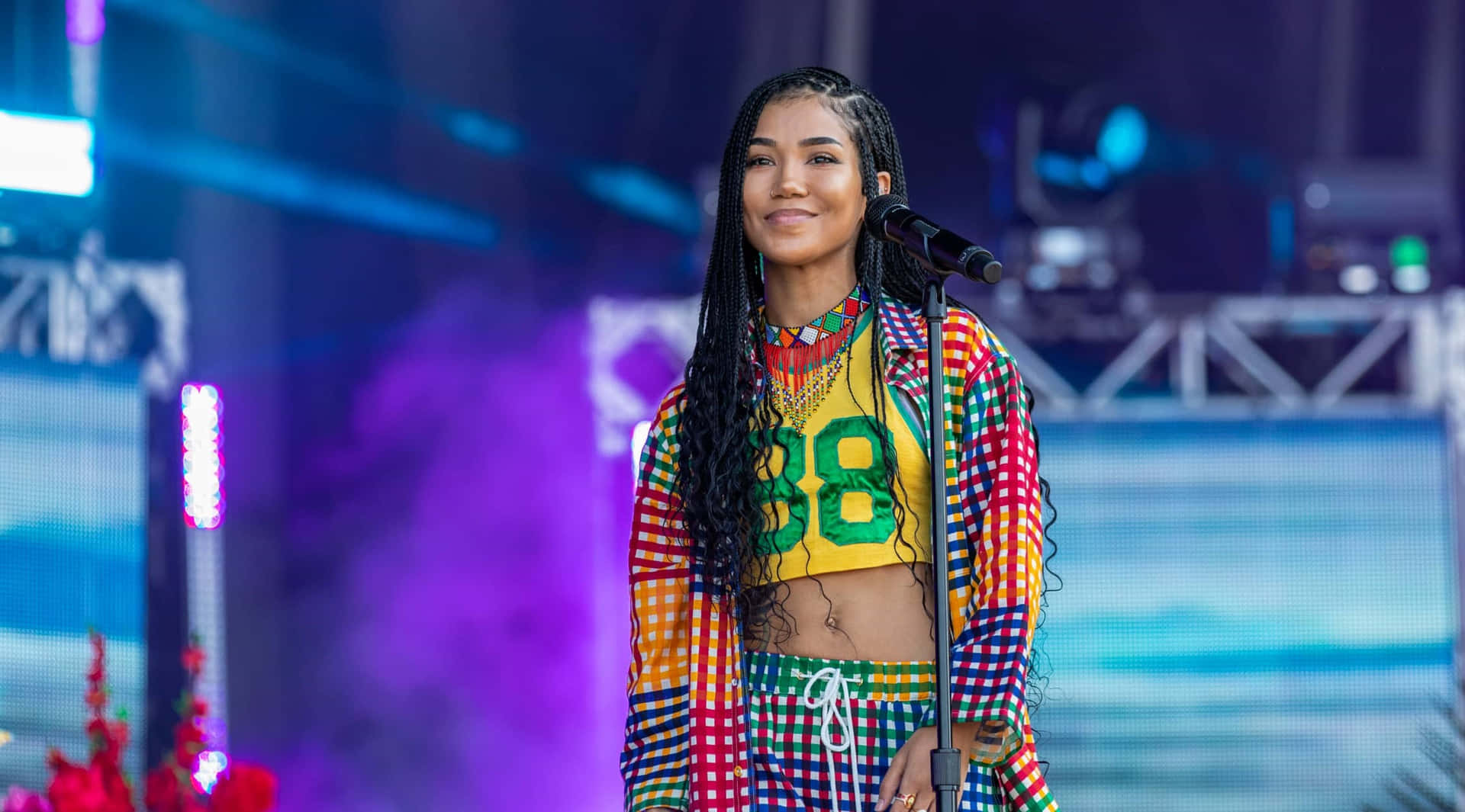Serene and soulful Jhene Aiko in a stunning portrait Wallpaper