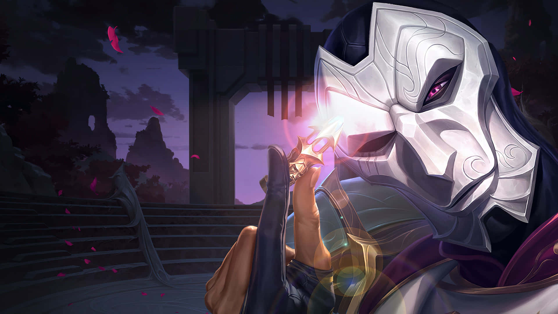 Jhin Preparingfor Performance Leagueof Legends Wallpaper