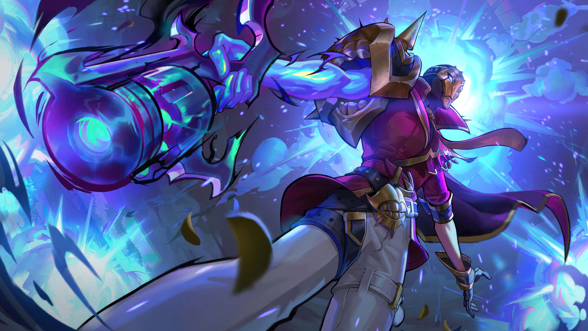 Jhin Unleashing Artistic Shot Wallpaper