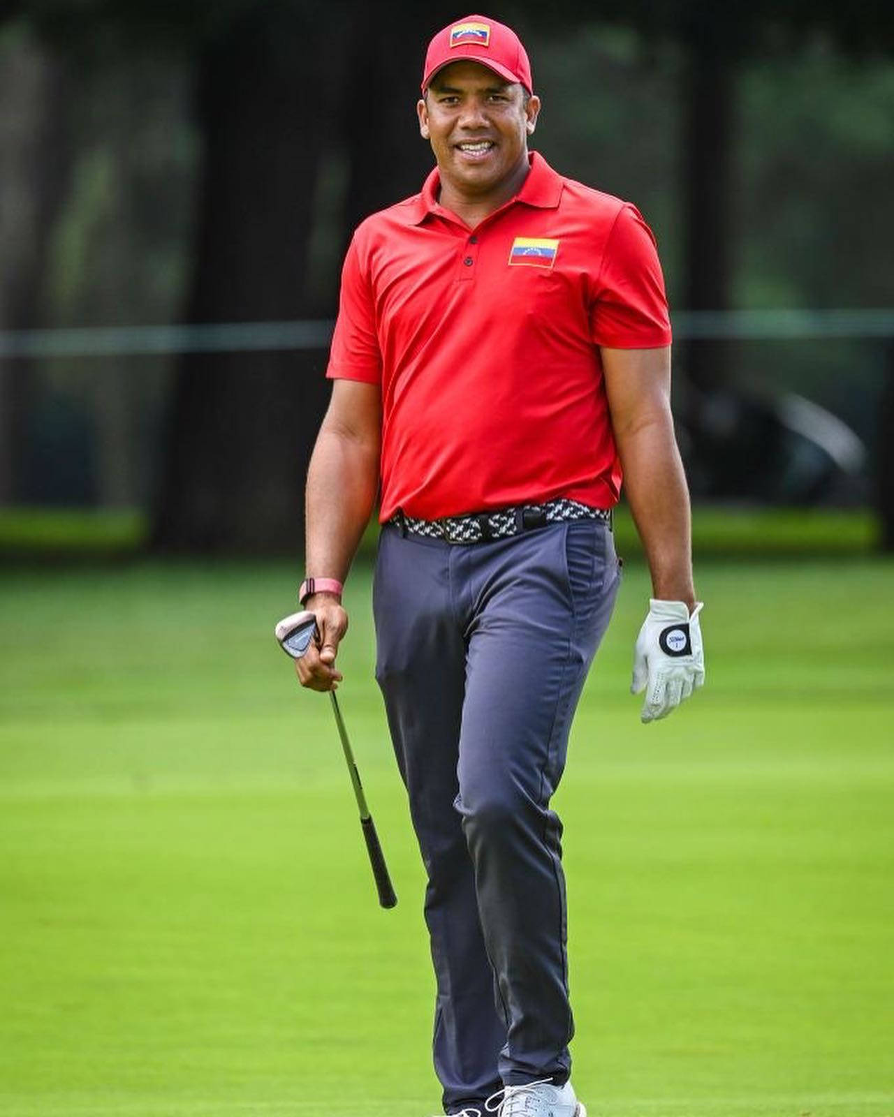 Jhonattan Vegas Holding Golf Club Portrait Wallpaper