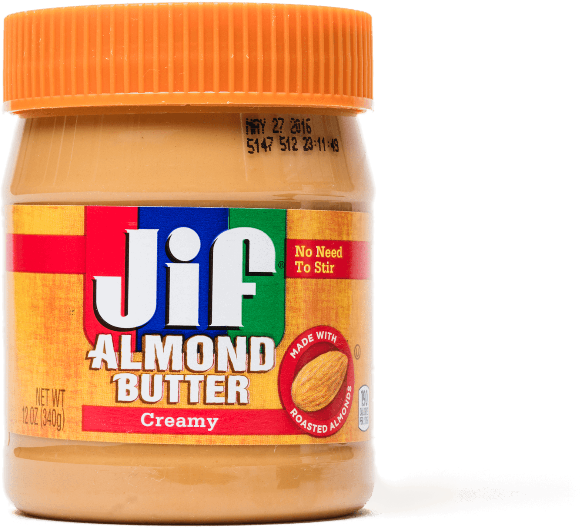 Jif Almond Butter Creamy Jar PNG