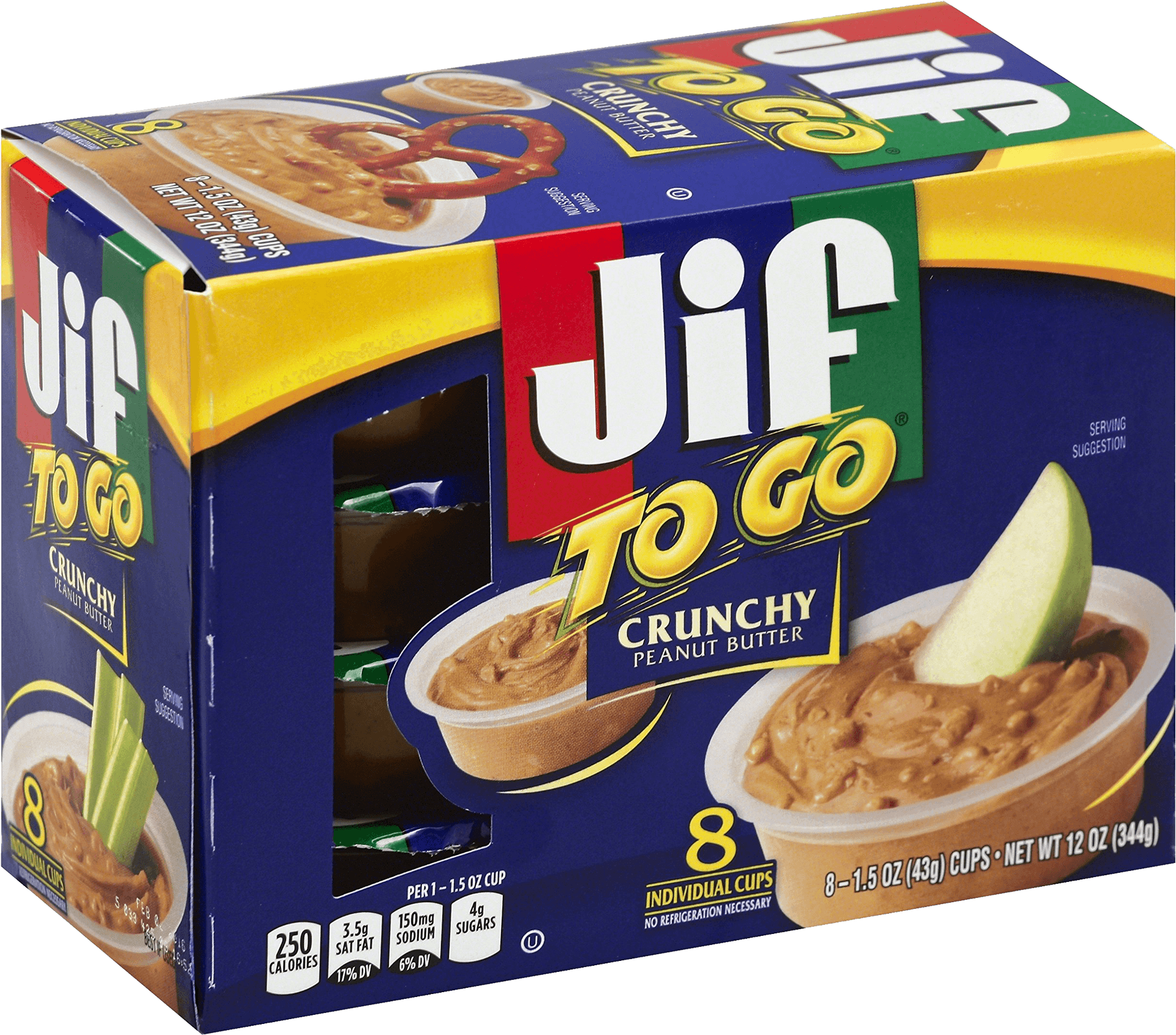 Jif To Go Crunchy Peanut Butter Packaging PNG