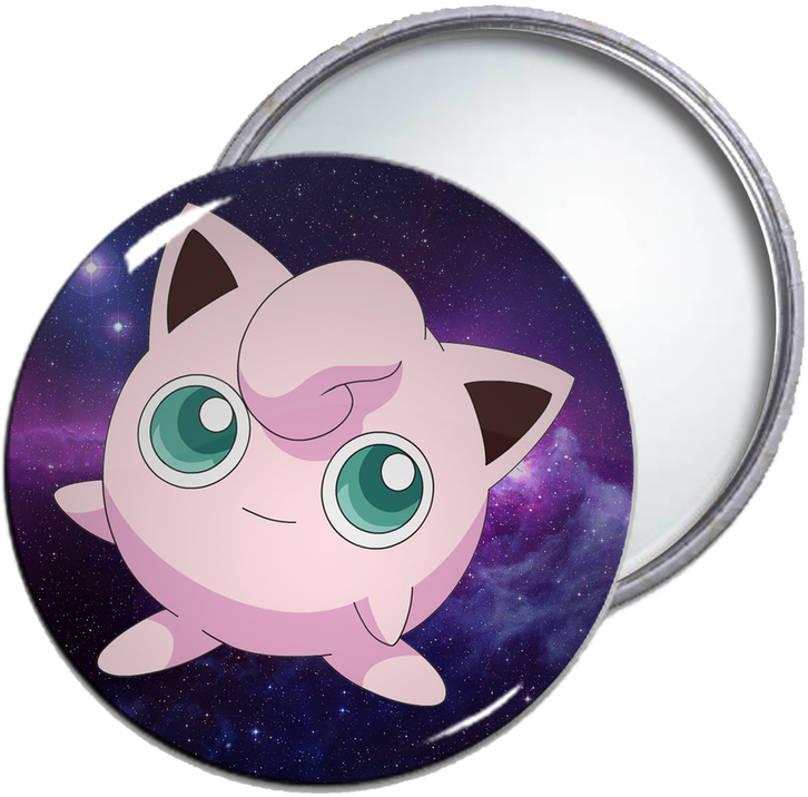 Download Jigglypuff Cosmic Button Pin | Wallpapers.com