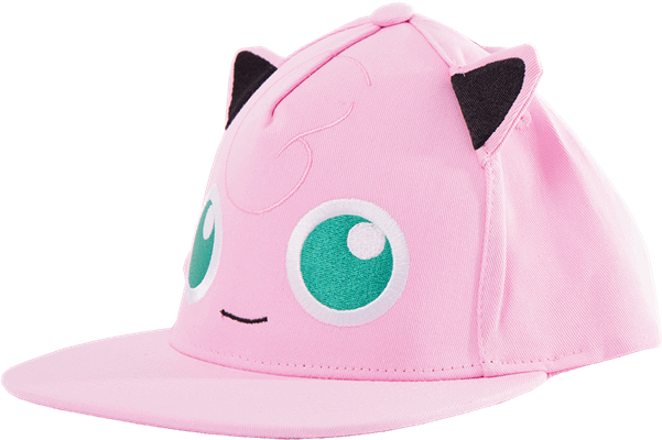 Jigglypuff Themed Pink Baseball Cap PNG