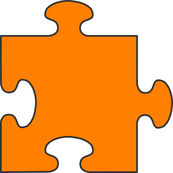 Jigsaw Puzzle Clip Art - Orange Puzzle Piece Clipart, Hd Png Download SVG