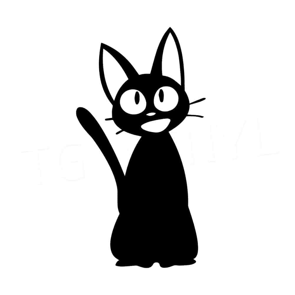 Jiji, the adorable black cat from Kiki's Delivery Service Wallpaper