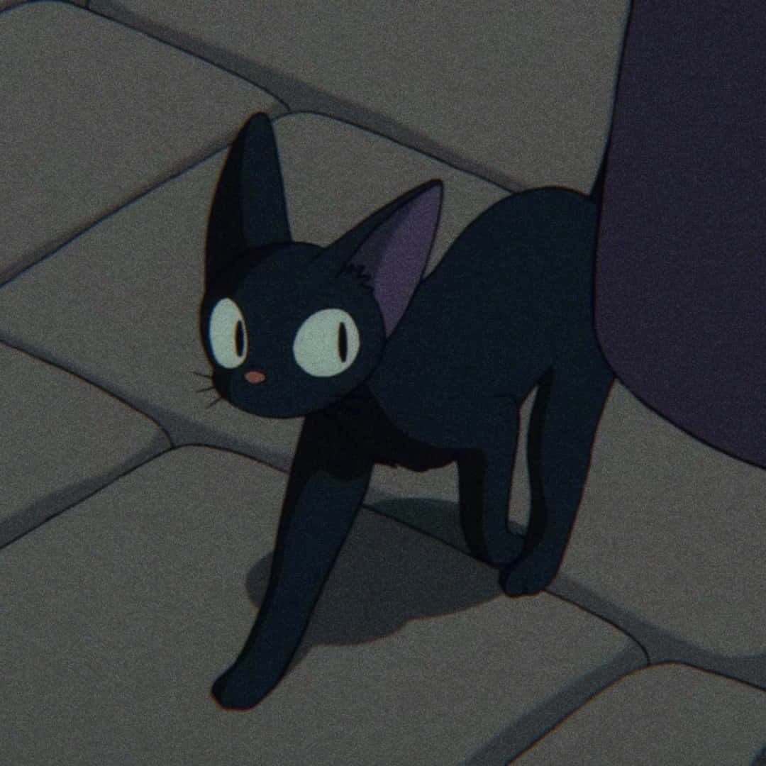 Jiji Cat - The Adorable Feline Companion from Studio Ghibli Wallpaper
