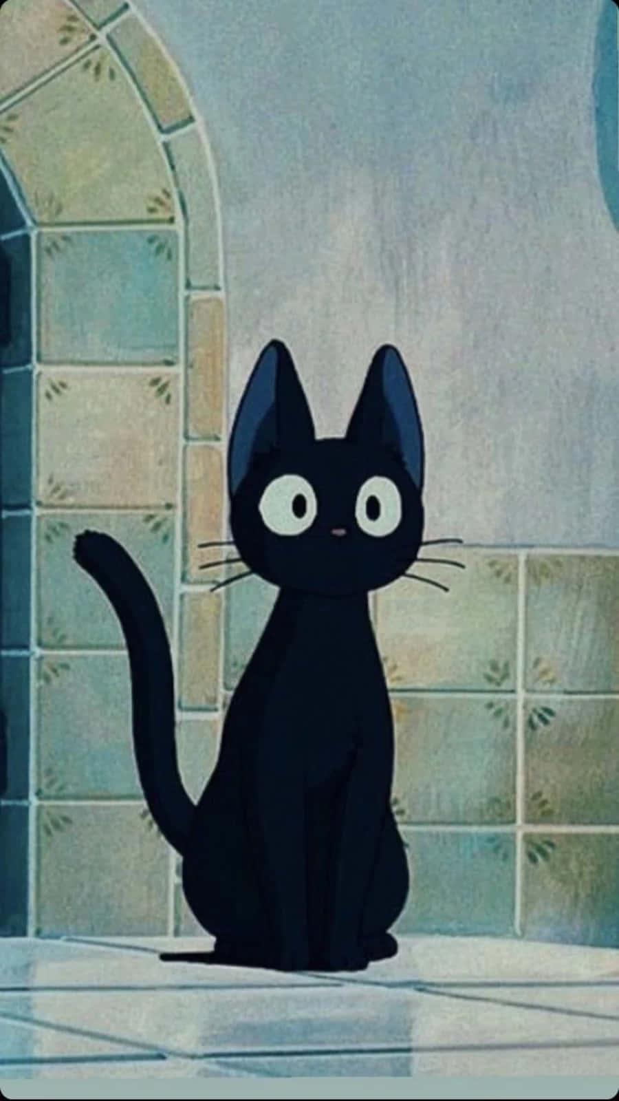 Jiji the Charming Black Cat Wallpaper