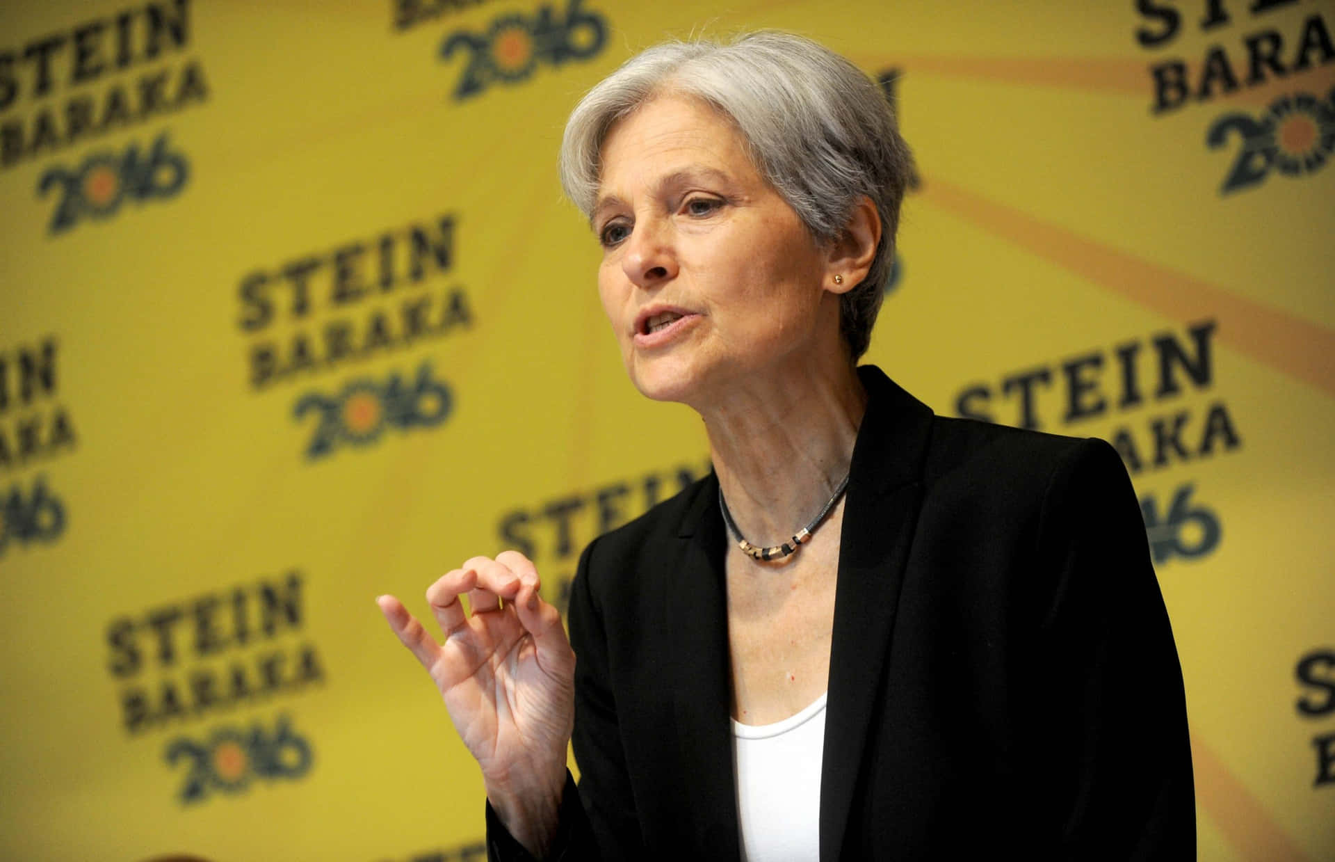 Jill Stein Discussing The Green New Deal Wallpaper