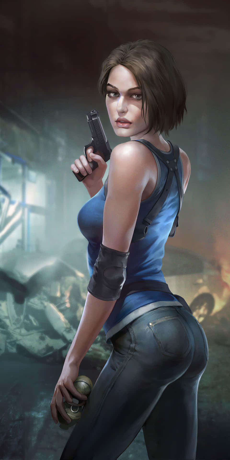 Jill Valentine, Bravery Unleashed In Resident Evil Wallpaper