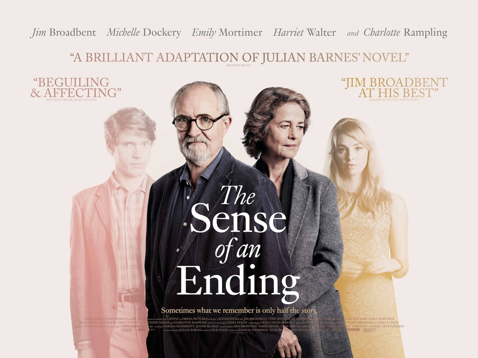 Legendary actor Jim Broadbent front and center in 'Sense of an Ending' poster. Wallpaper