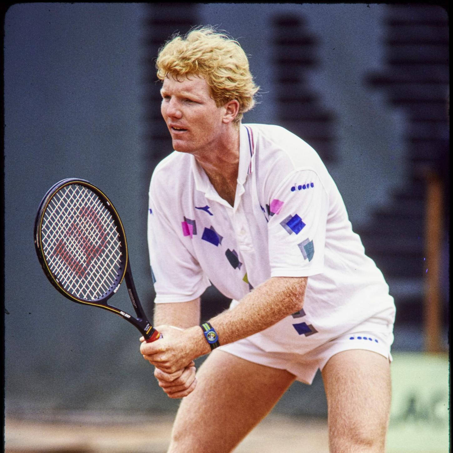 "Tennis Legend Jim Courier in Action at Indian Wells" Wallpaper