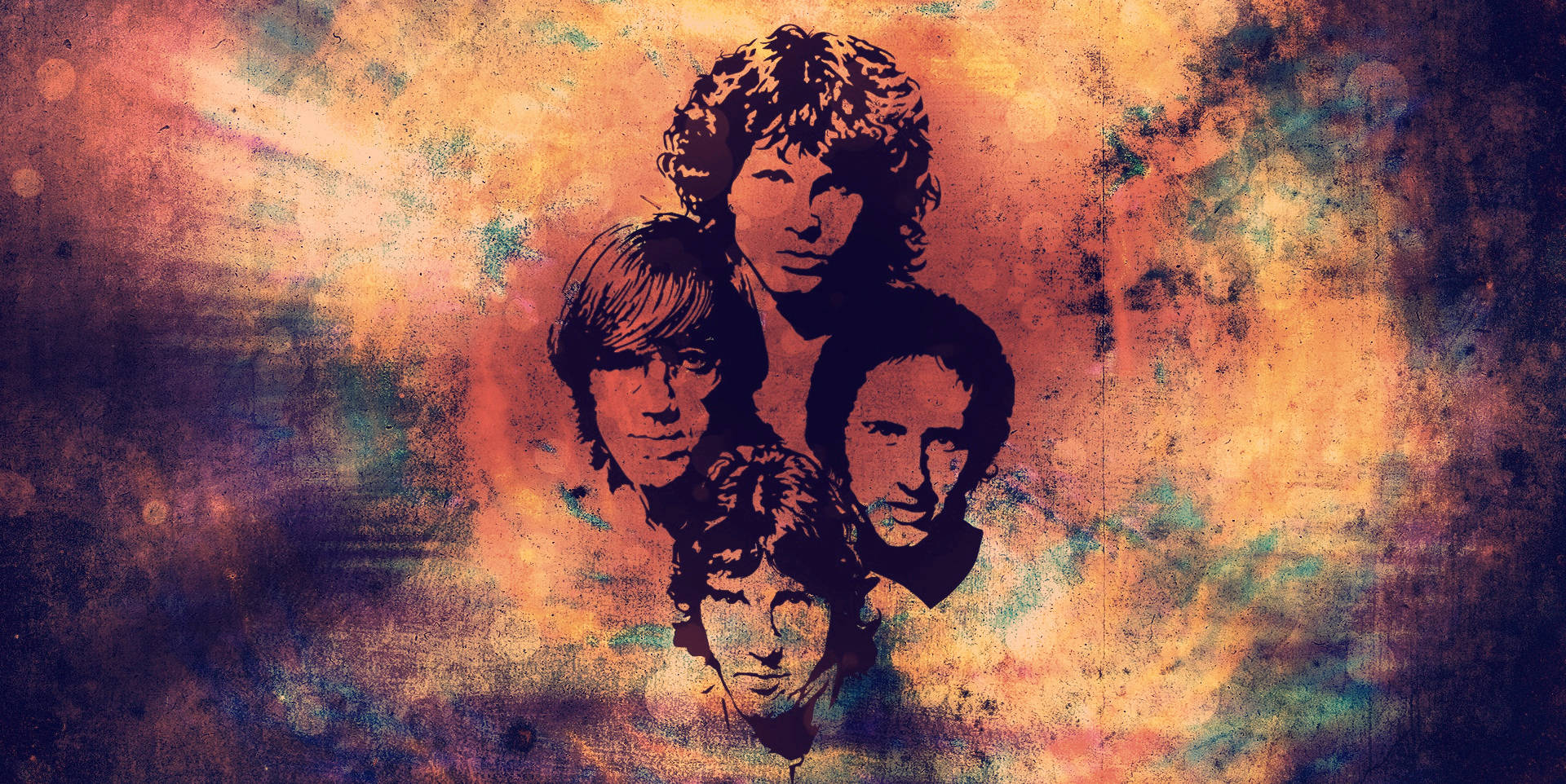 Captivating Jim Morrison Grunge Art Wallpaper