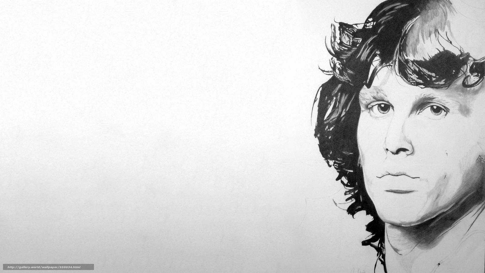 Jim Morrison Pencil Drawing Wallpaper