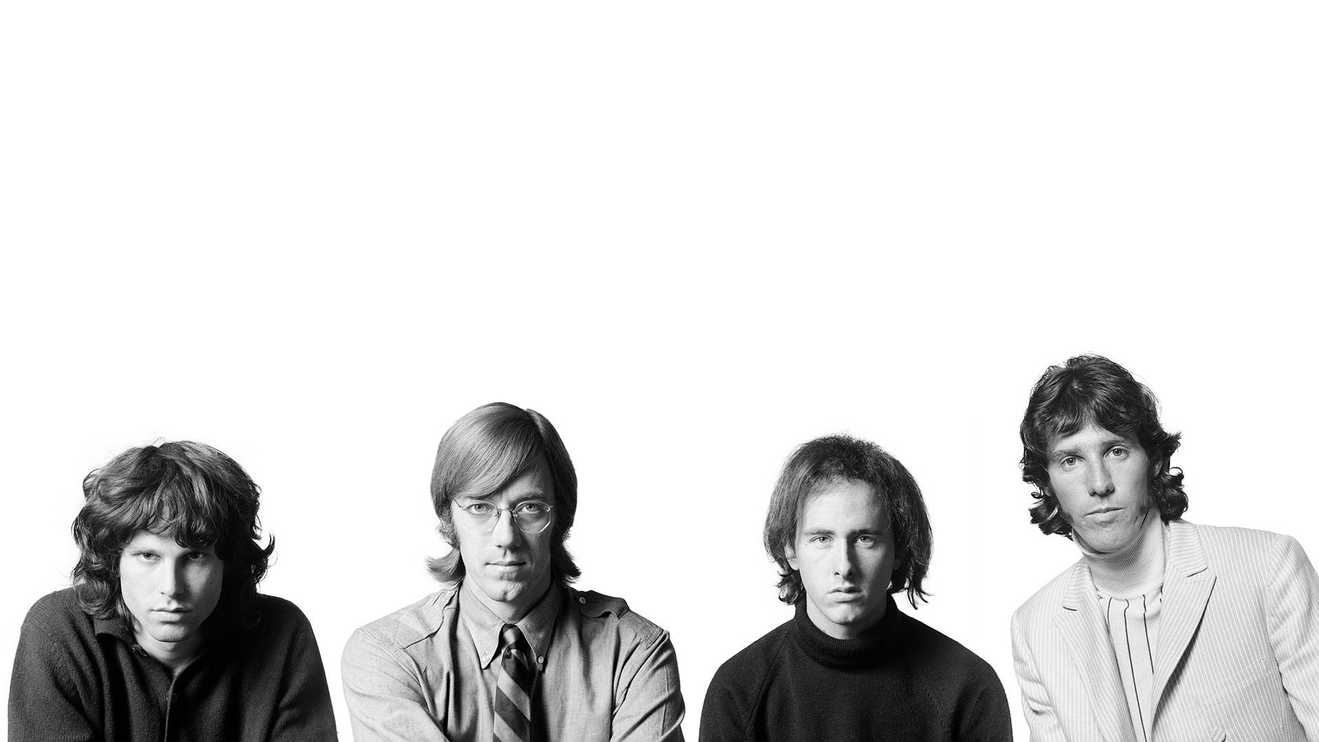 Jim Morrison With Band Members Wallpaper