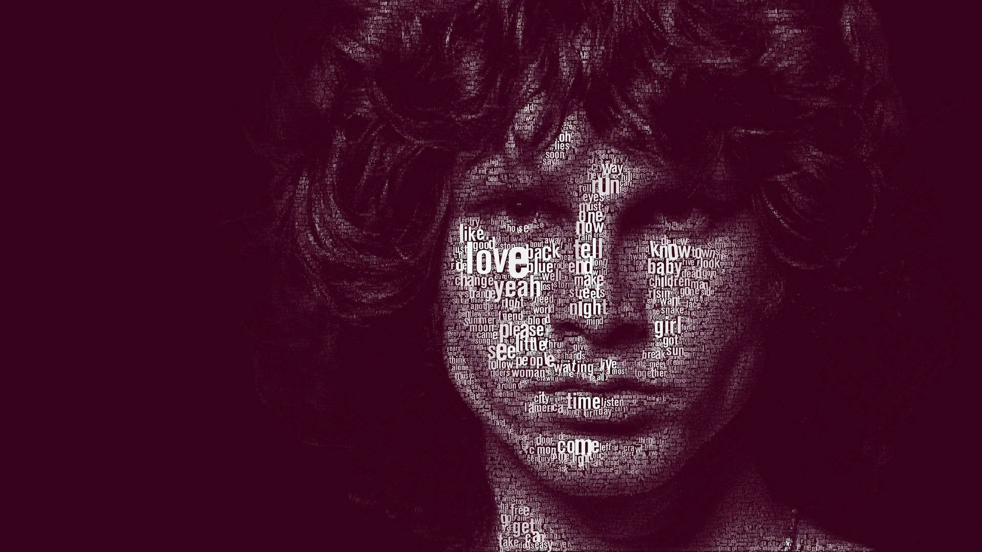 Jim Morrison Word Art Wallpaper