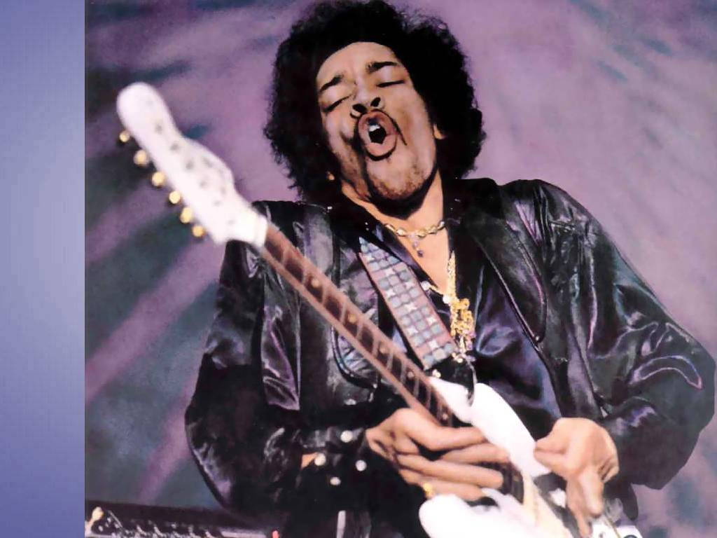 Jimi Hendrix Rock And Roll Performance Wallpaper