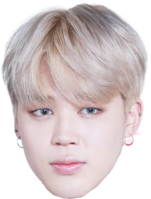 Jimin Blonde Hair Portrait PNG