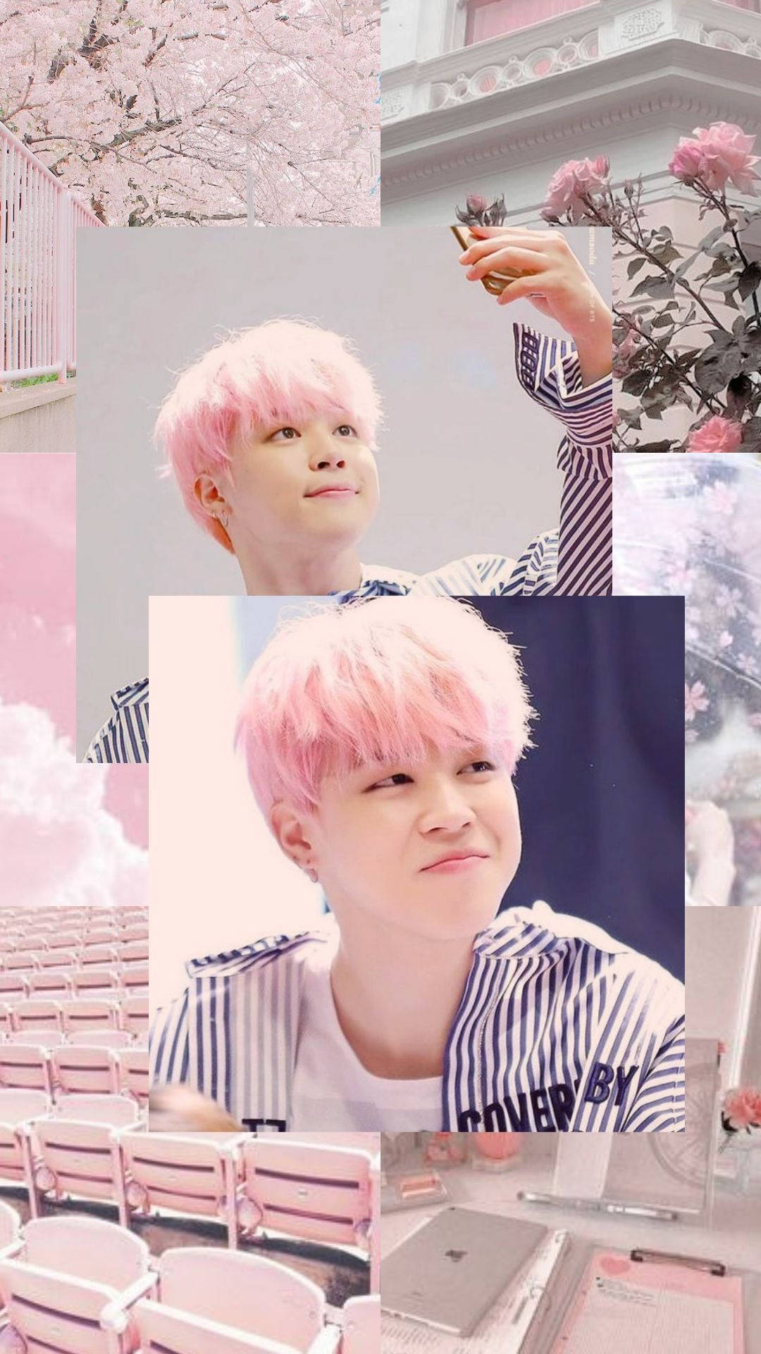 Jimin Bts Cute Pink Hair Wallpaper