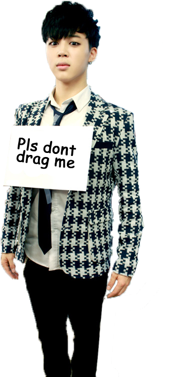 Jimin Holding Sign Fashion Style PNG