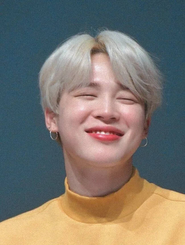 Jimin Of Bts Smiling With Eyes Closed Wallpaper