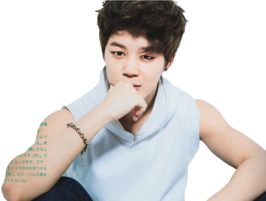 Download Jimin Pensive Pose | Wallpapers.com