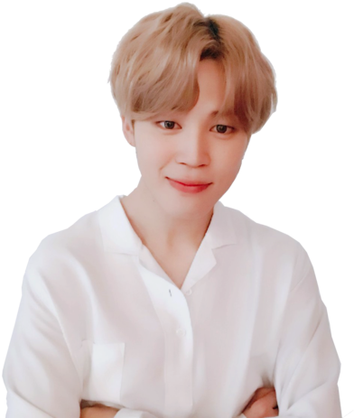 Jimin Smilingin White Shirt PNG